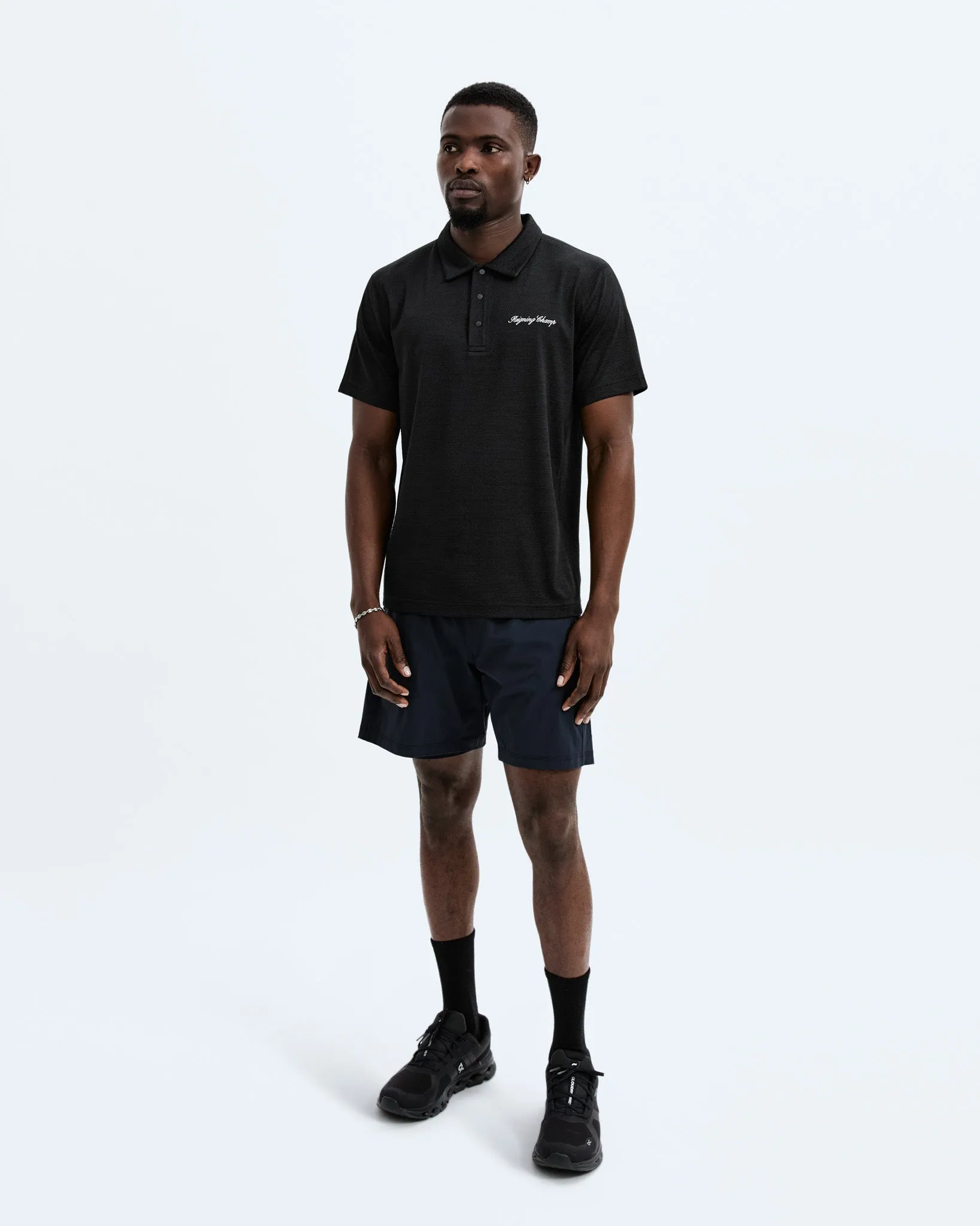 Solotex Mesh Script Polo sold by Reigning Champ product image thumbnail 4