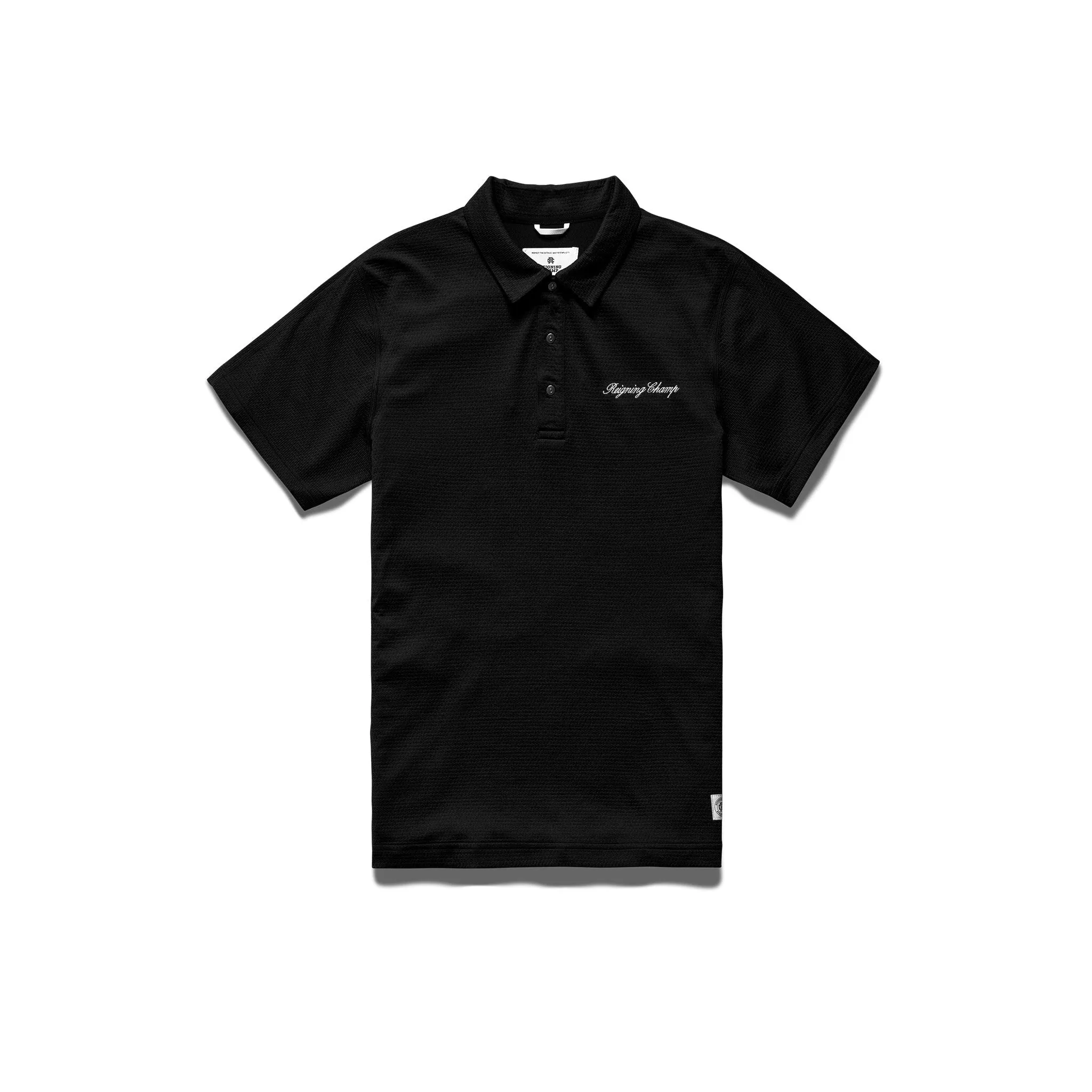 Solotex Mesh Script Polo sold by Reigning Champ