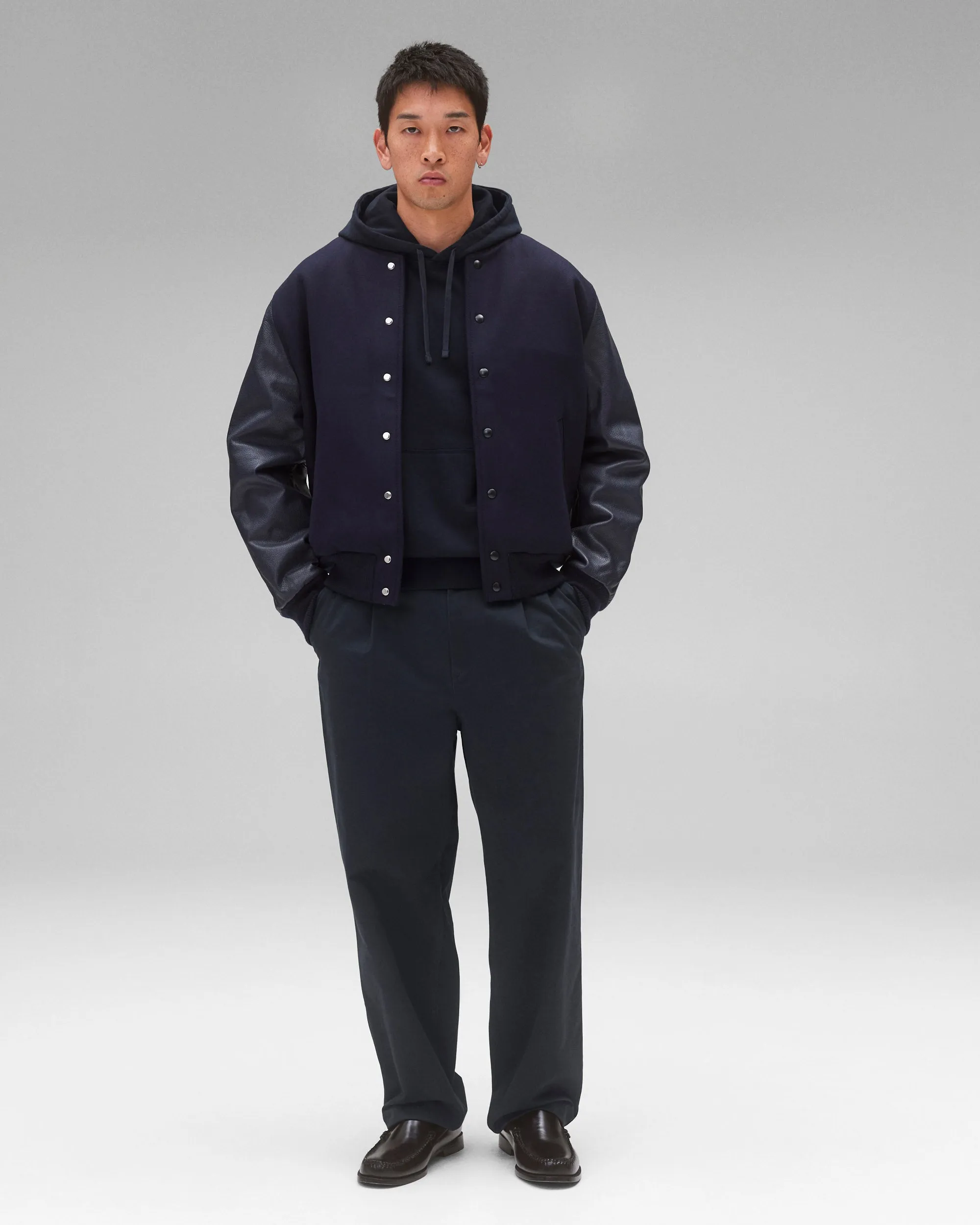 Melton Wool Varsity Jacket | Parallel