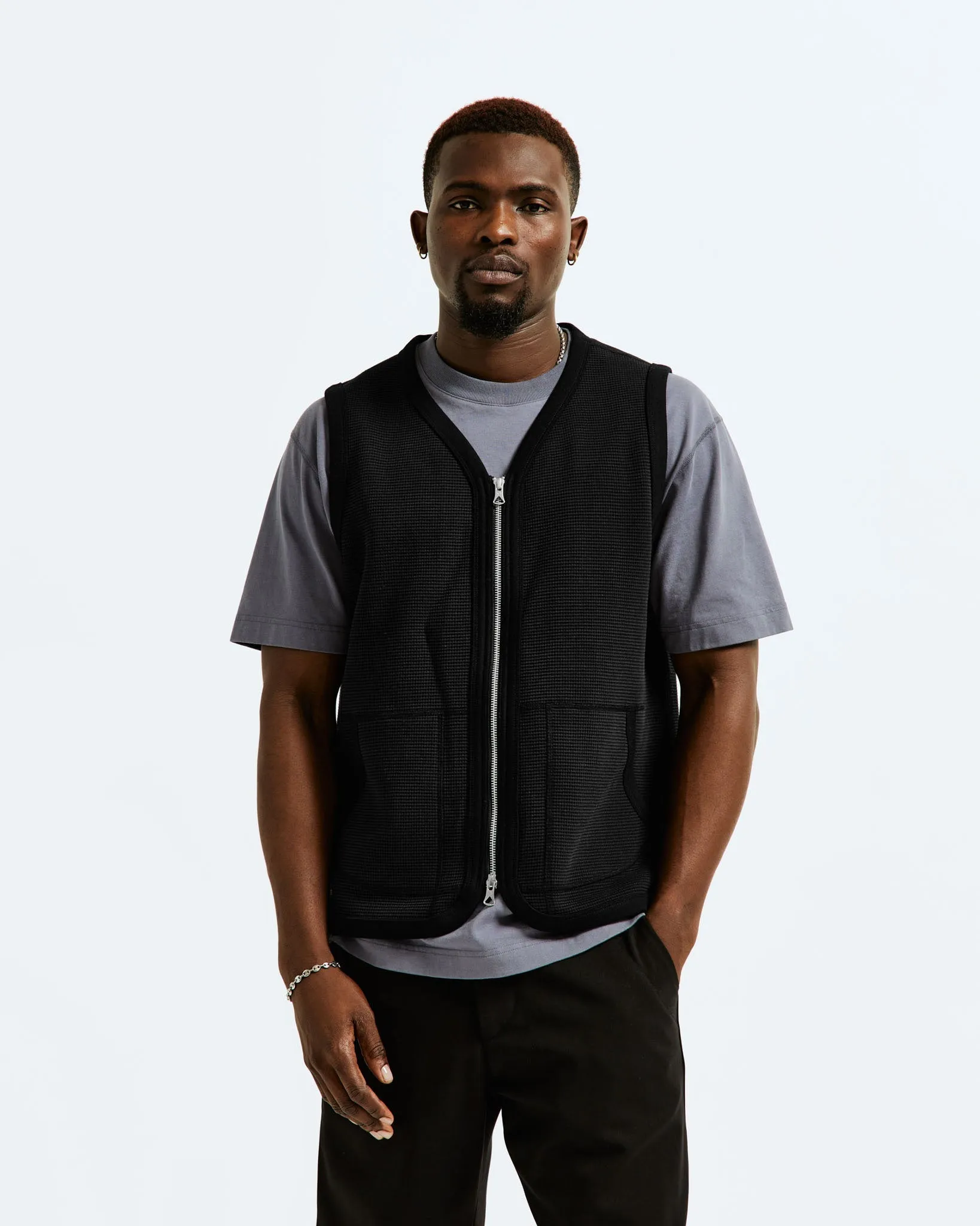 Flatback Thermal Zip Vest sold by Reigning Champ product image thumbnail 2