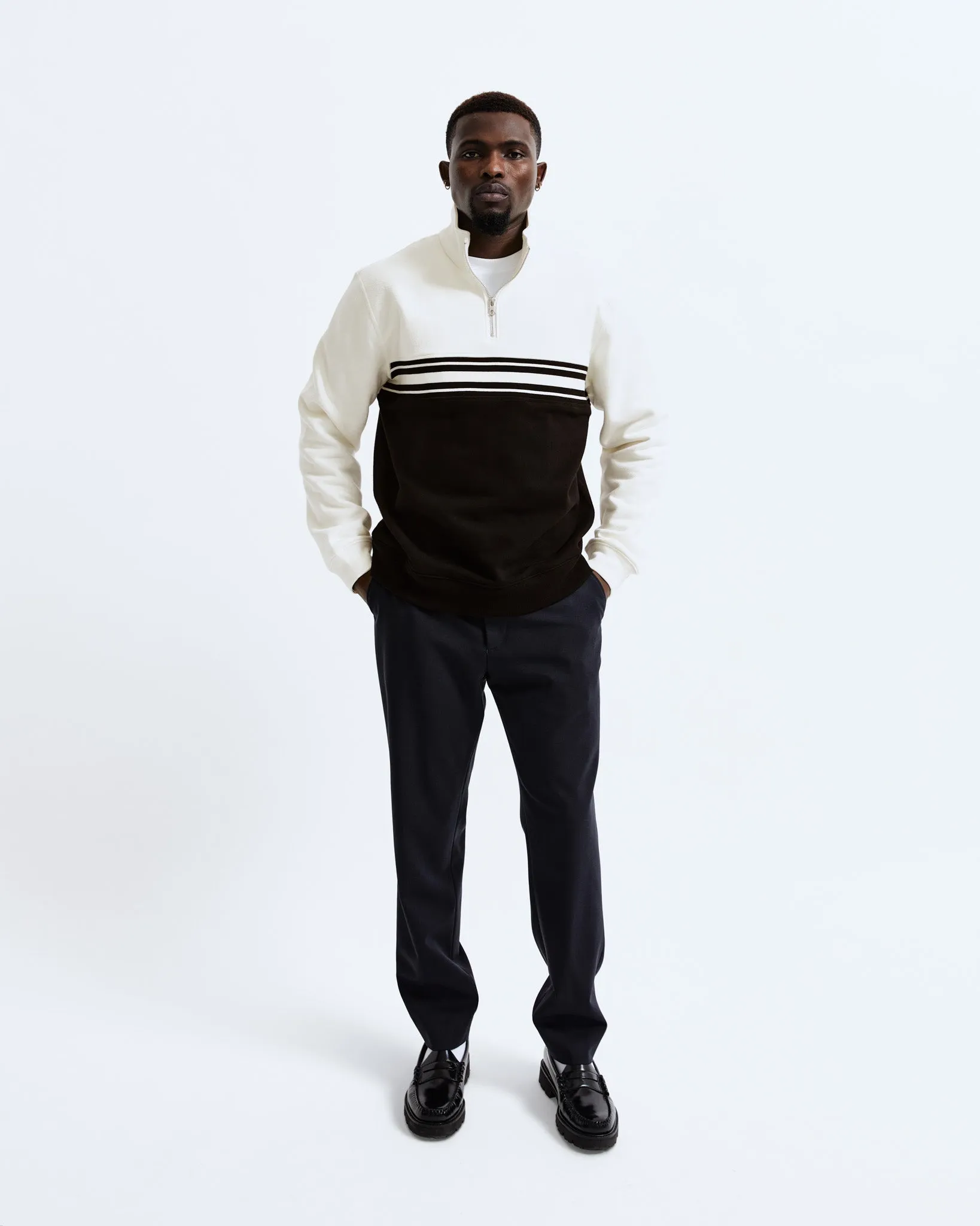 Midweight Fleece Colour Block Quarter Zip sold by Reigning Champ product image thumbnail 5