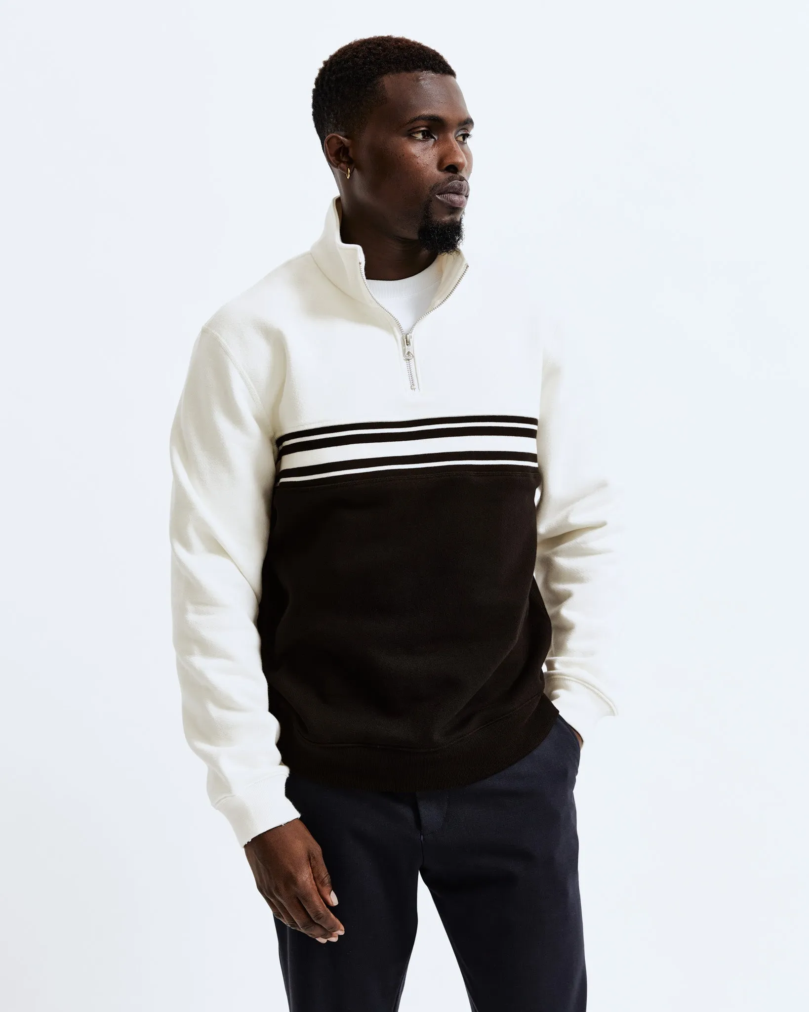 Midweight Fleece Colour Block Quarter Zip sold by Reigning Champ product image thumbnail 2