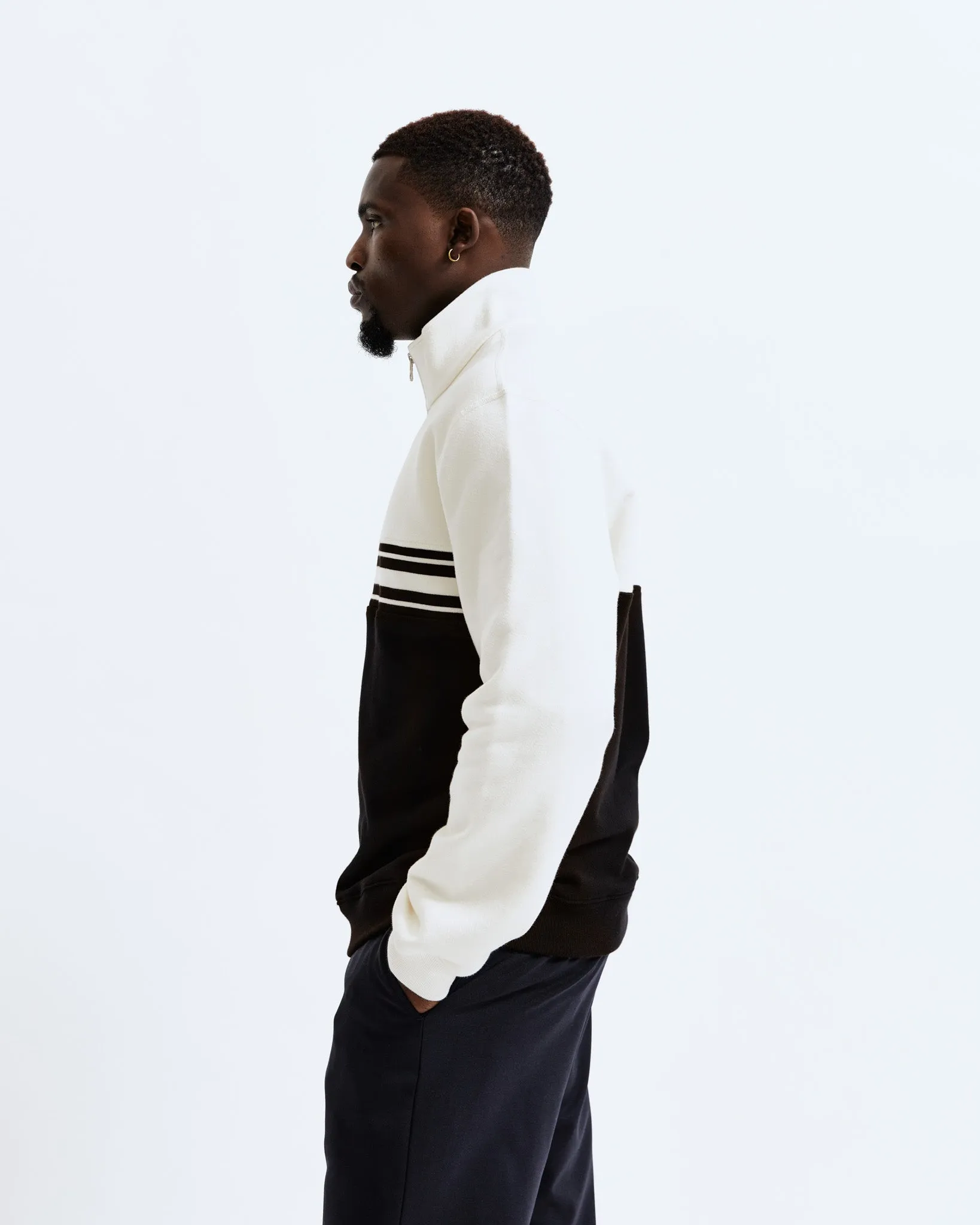 Midweight Fleece Colour Block Quarter Zip sold by Reigning Champ product image thumbnail 3