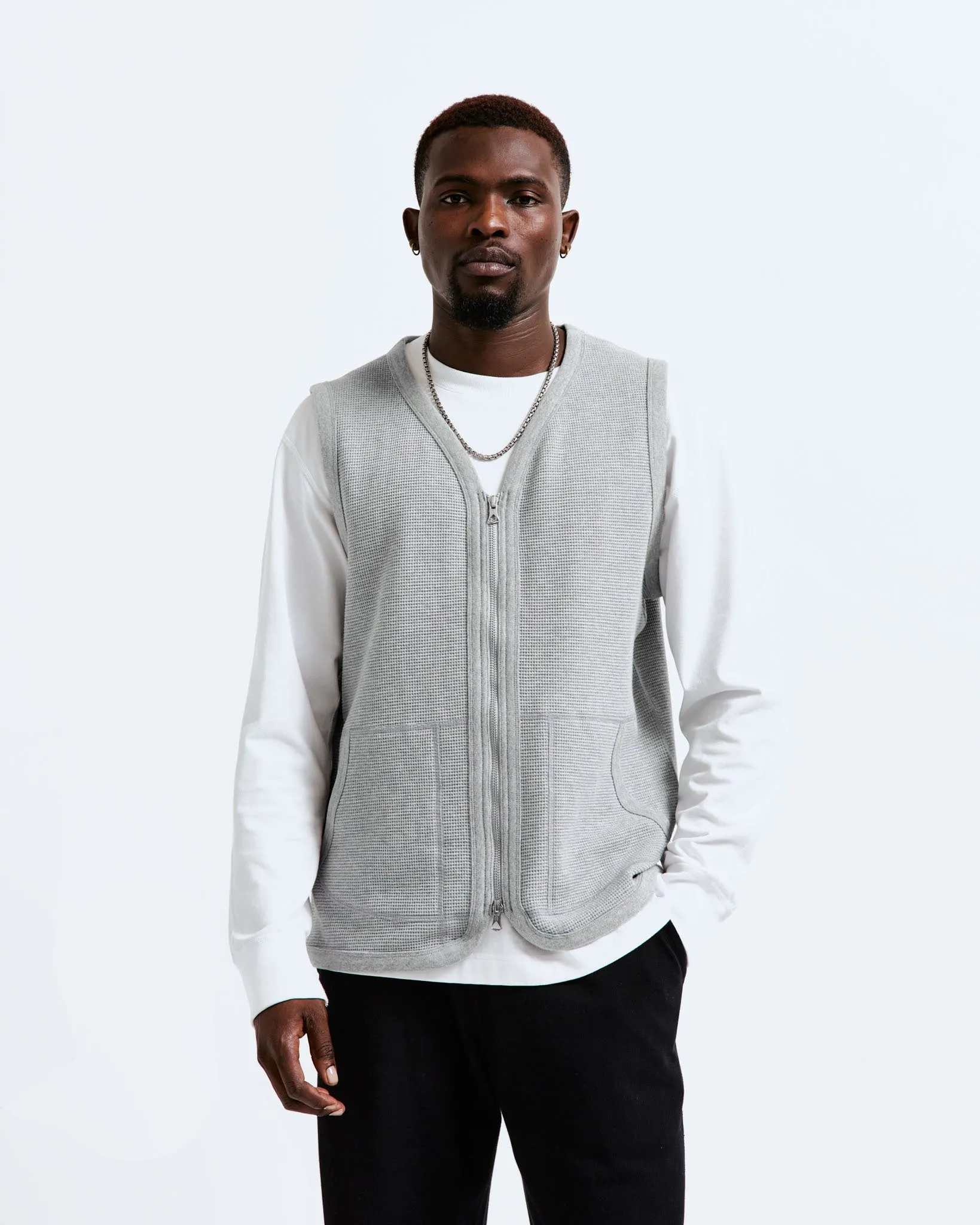 Flatback Thermal Zip Vest sold by Reigning Champ product image thumbnail 2