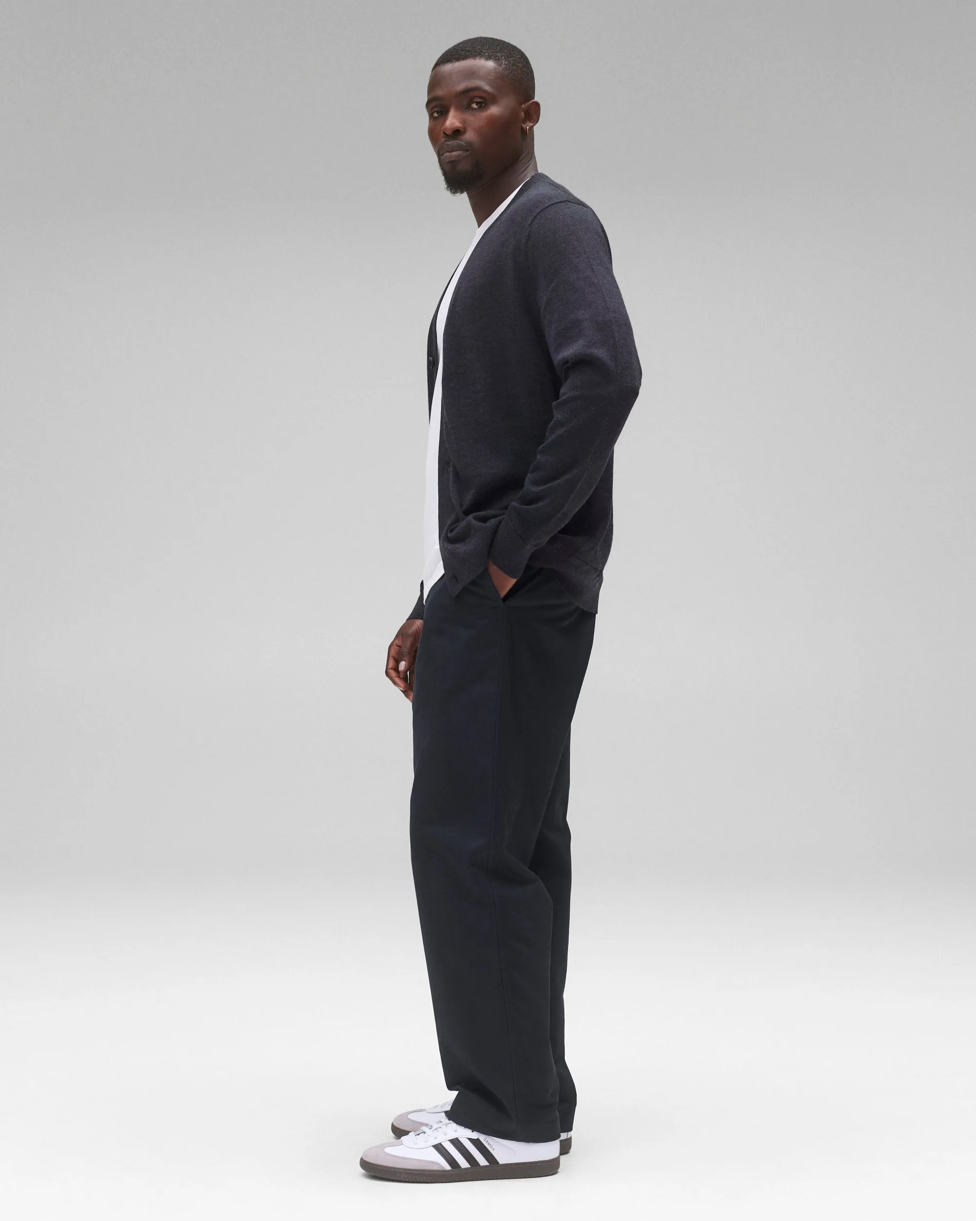 Lightweight Merino Harry Cardigan sold by Reigning Champ product image thumbnail 4