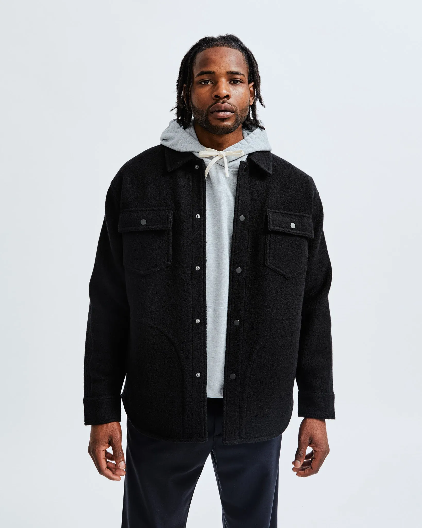 Boiled Wool Warden Overshirt - Vault sold by Reigning Champ product image thumbnail 2