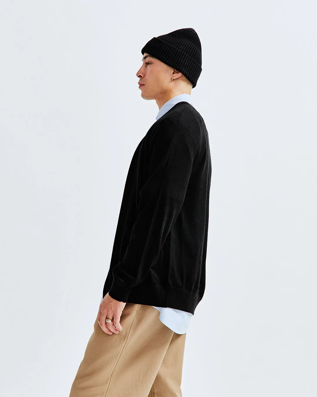 Lightweight Merino Harry Cardigan - Vault sold by Reigning Champ product image thumbnail 3