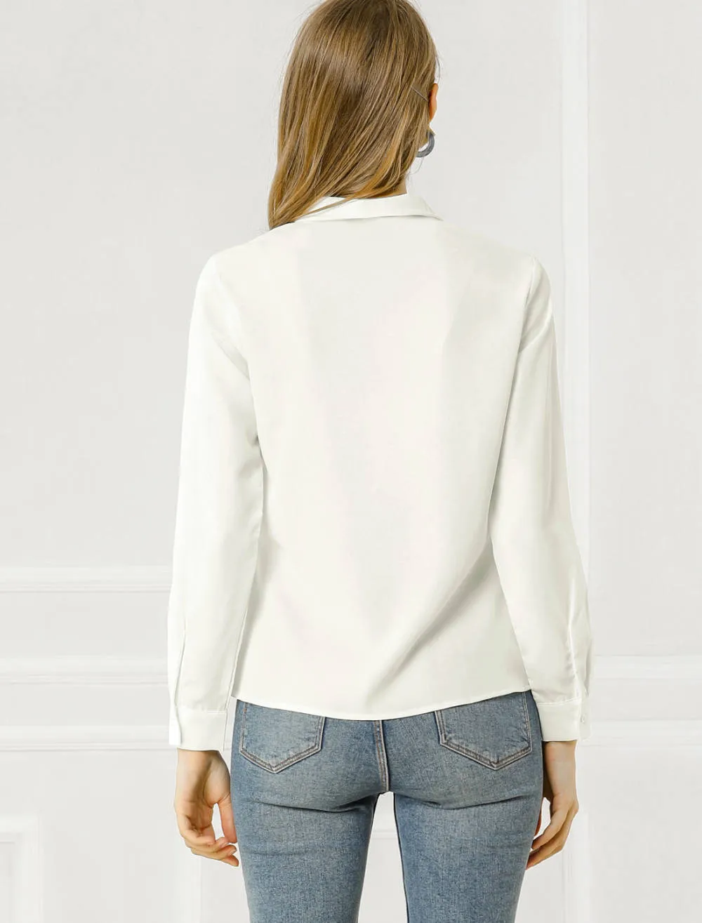 Allegra K- Tie Neck Long Sleeve Blouse sold by Reitmans product image thumbnail 5