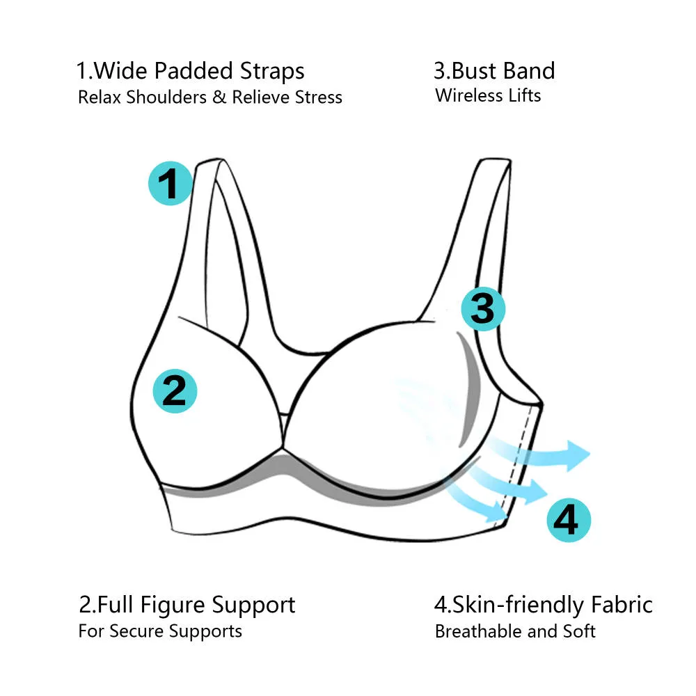Allegra K- Women's Plus Size Push-Up Wire-free 4-Hook Bra sold by Reitmans product image thumbnail 5
