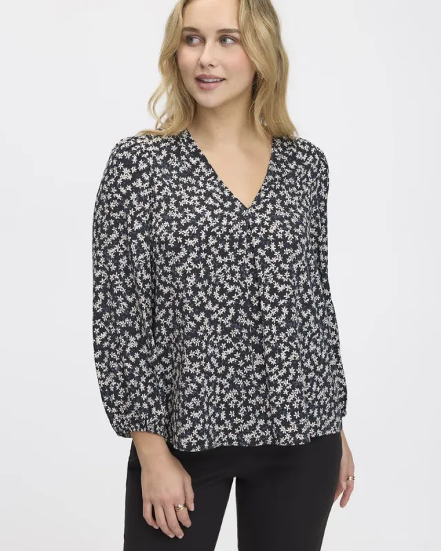 Long-Volume-Sleeve V-Neck Blouse sold by Reitmans