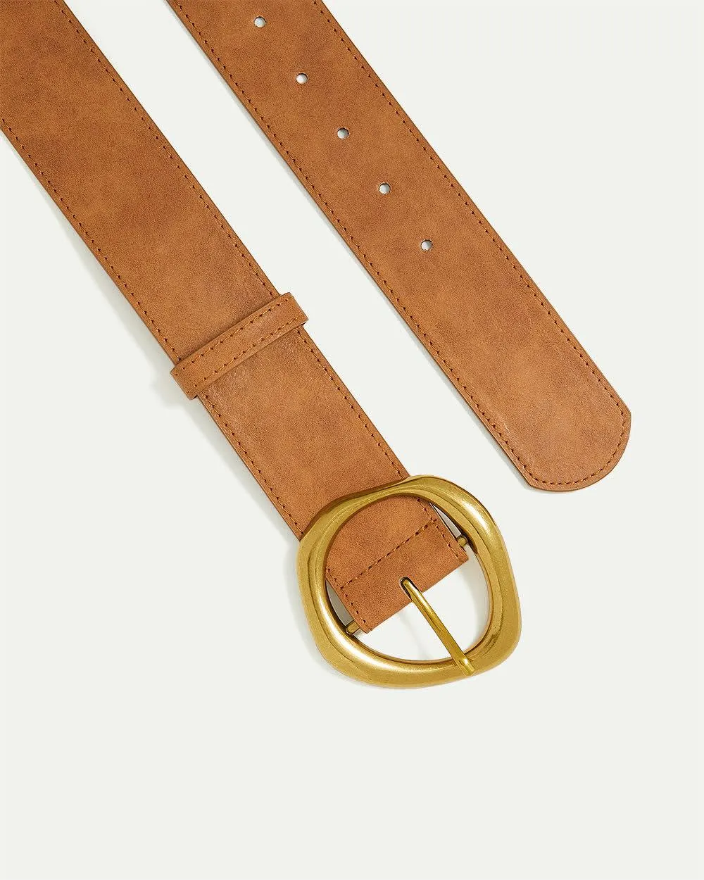 Large Faux Leather Belt with Statement Buckle sold by Reitmans product image thumbnail 3