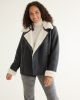 Faux Leather Jacket with Sherpa | Regular | Reitmans sold by Reitmans