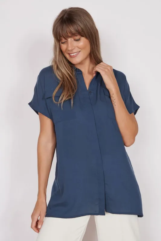 Jeetly - Thalia Short Sleeve Utility Shirt Tall sold by Reitmans