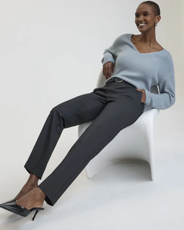 Straight-Leg High-Rise Pants - The Modern Stretch (R) sold by Reitmans