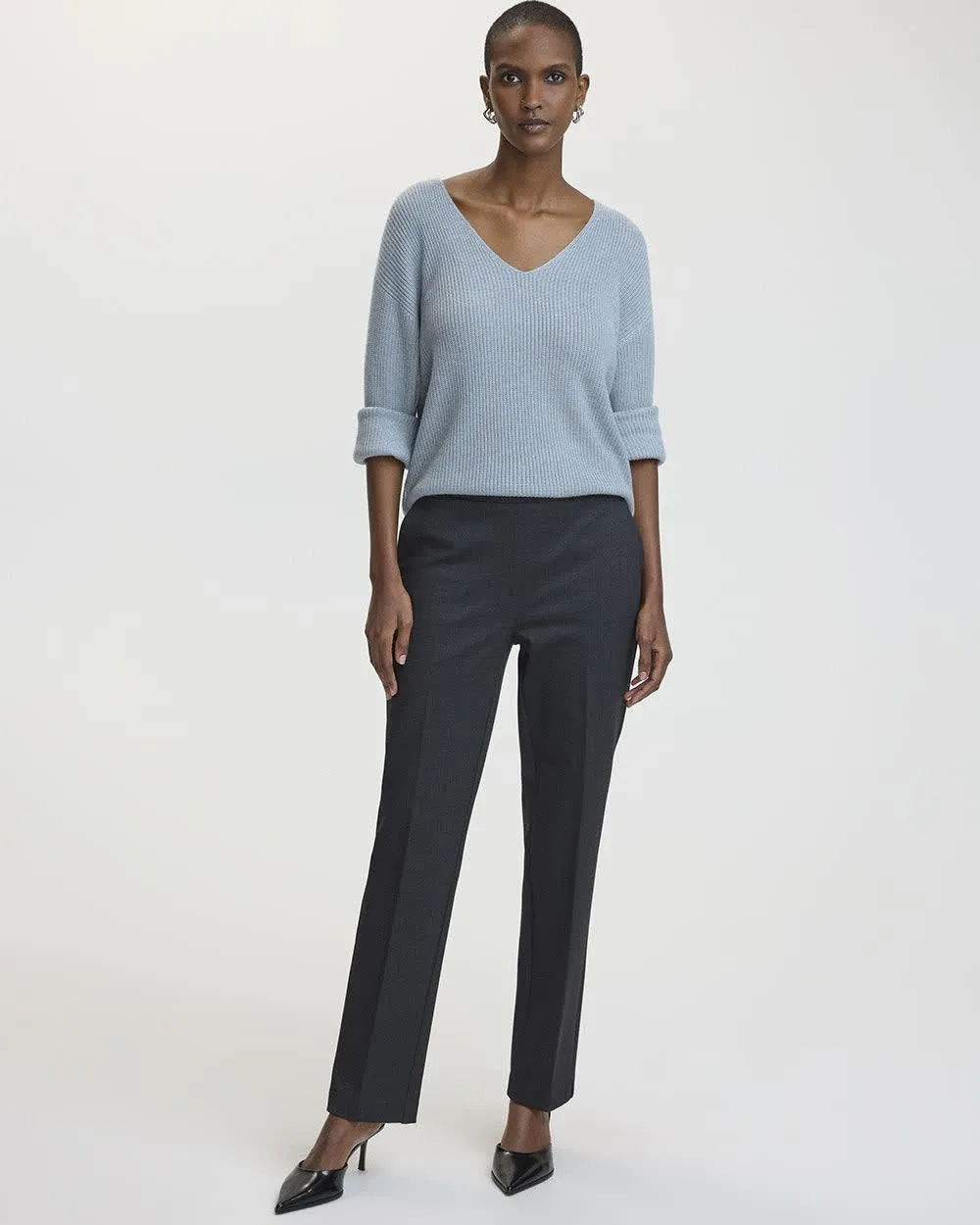 Straight-Leg High-Rise Pants - The Modern Stretch (R) sold by Reitmans product image thumbnail 4