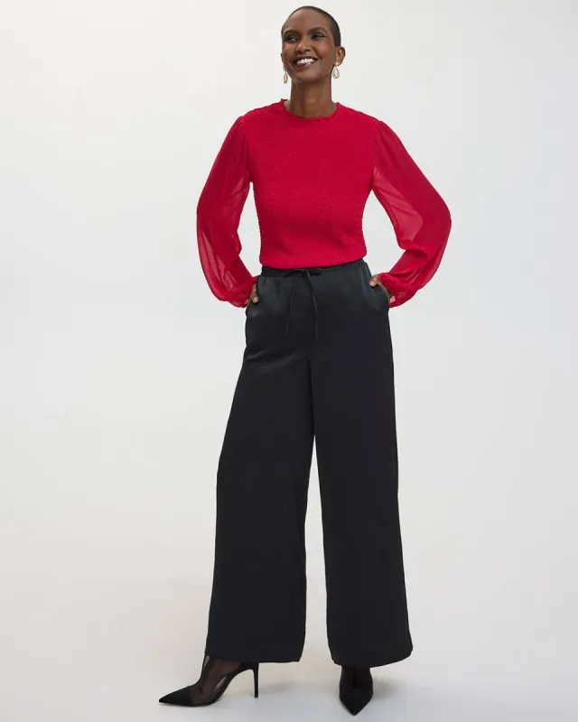Wide-Leg High-Rise Waffled Pant sold by Reitmans