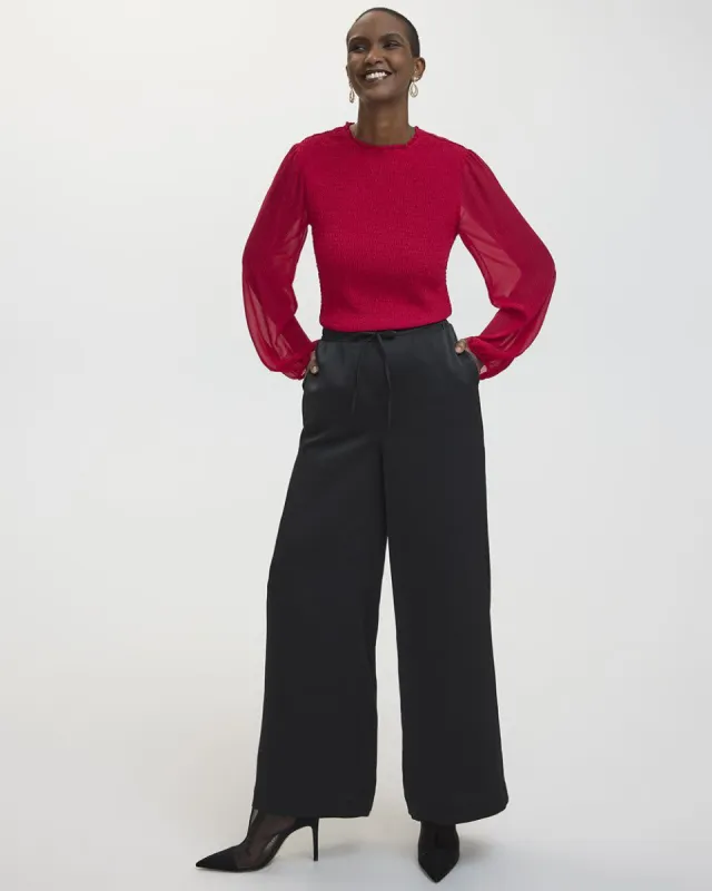 Wide-Leg High-Rise Waffled Pant - Tall sold by Reitmans