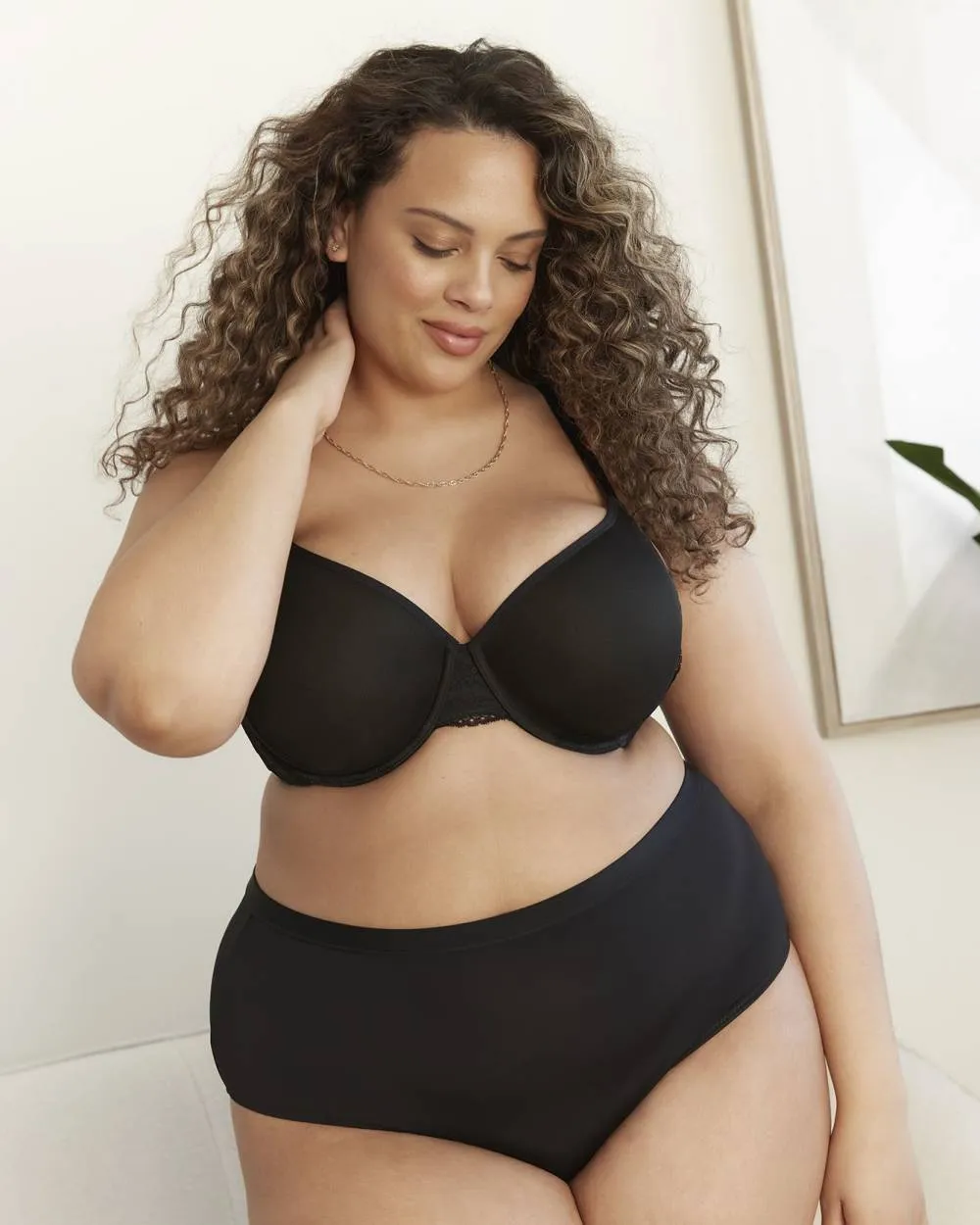 Mesh Spacer Bra With Lace Details - Déesse Collection sold by Reitmans