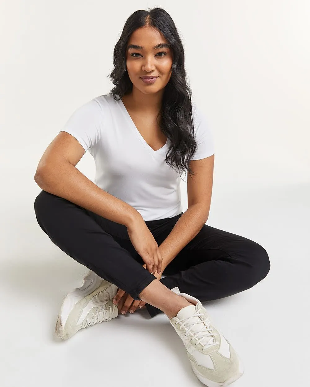 Short Sleeve V Neck Tee R Essentials sold by Reitmans product image thumbnail 3