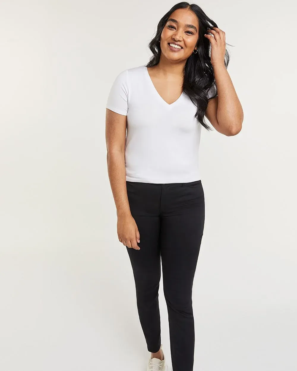 Short Sleeve V Neck Tee R Essentials sold by Reitmans product image thumbnail 4