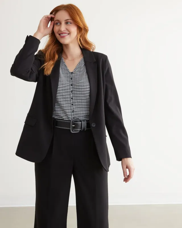 Stretch One Button Blazer sold by Reitmans
