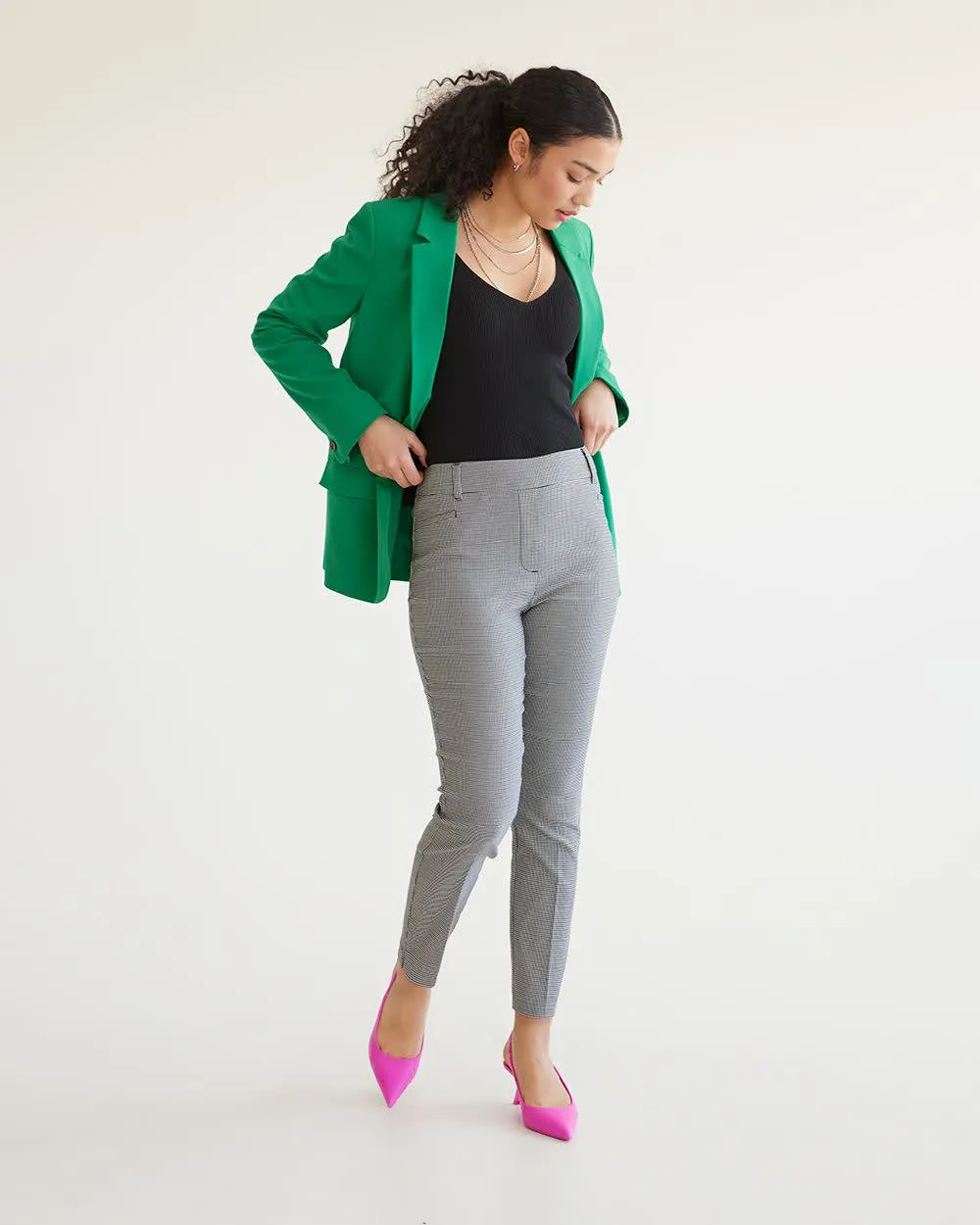 Slim-Leg High-Rise Ankle Pants, The Iconic - Petite sold by Reitmans