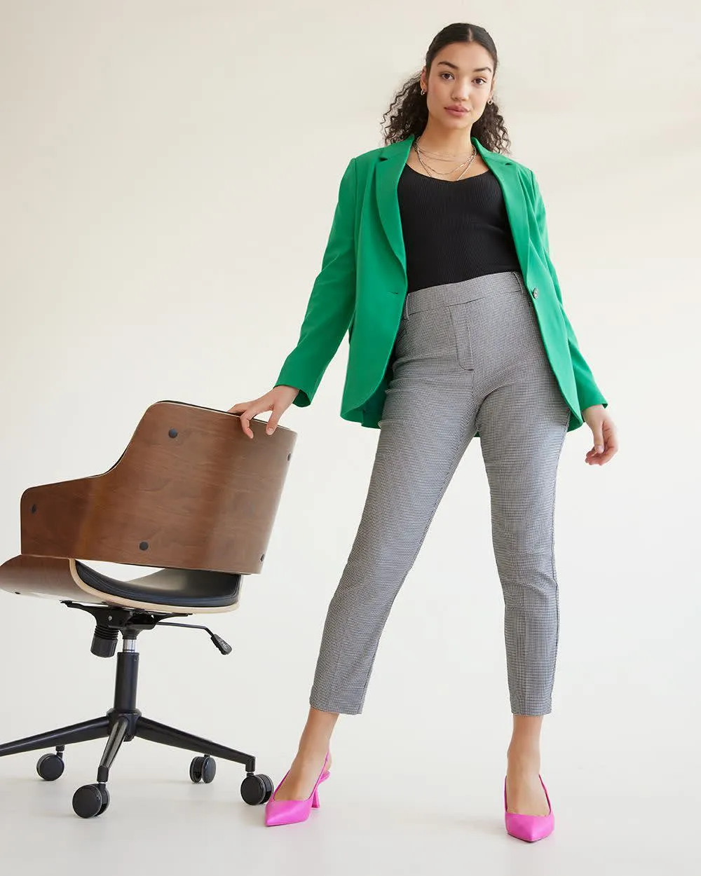 Slim-Leg High-Rise Ankle Pants, The Iconic - Petite sold by Reitmans product image thumbnail 3