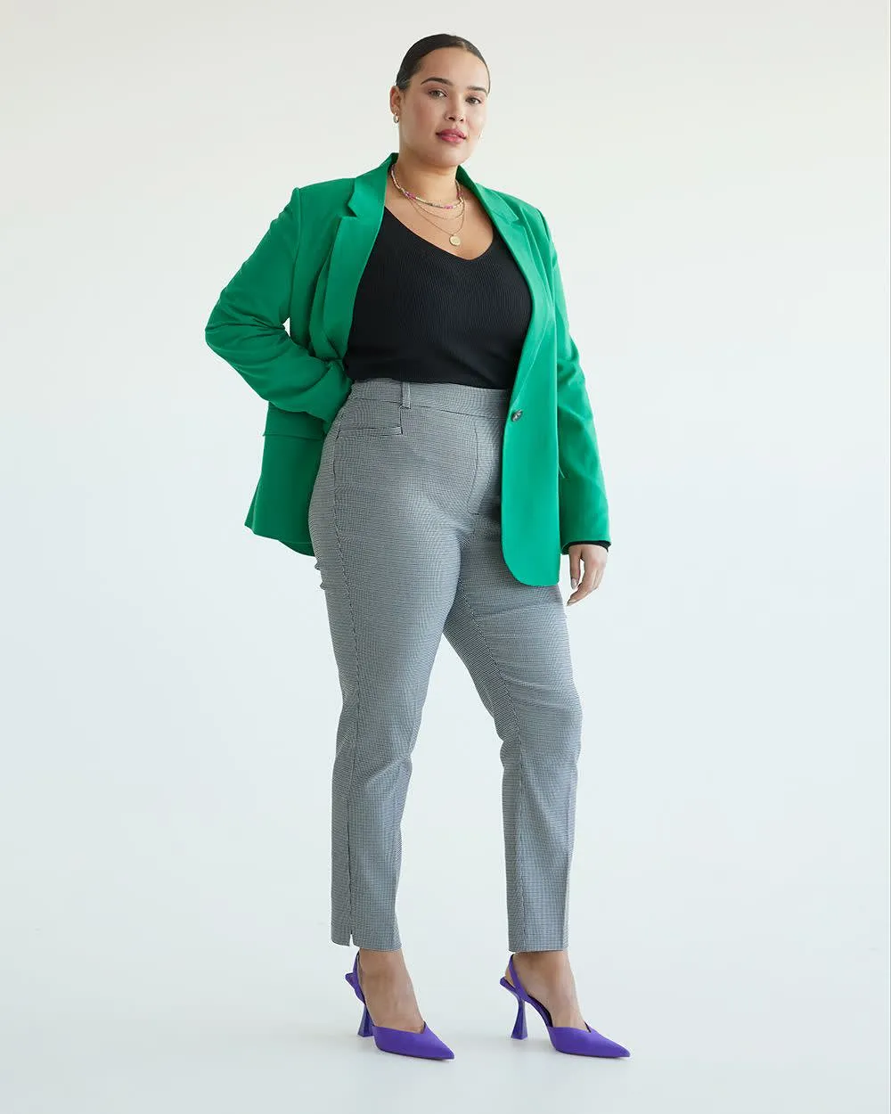 Slim-Leg High-Rise Ankle Pants, The Iconic - Petite sold by Reitmans product image thumbnail 4