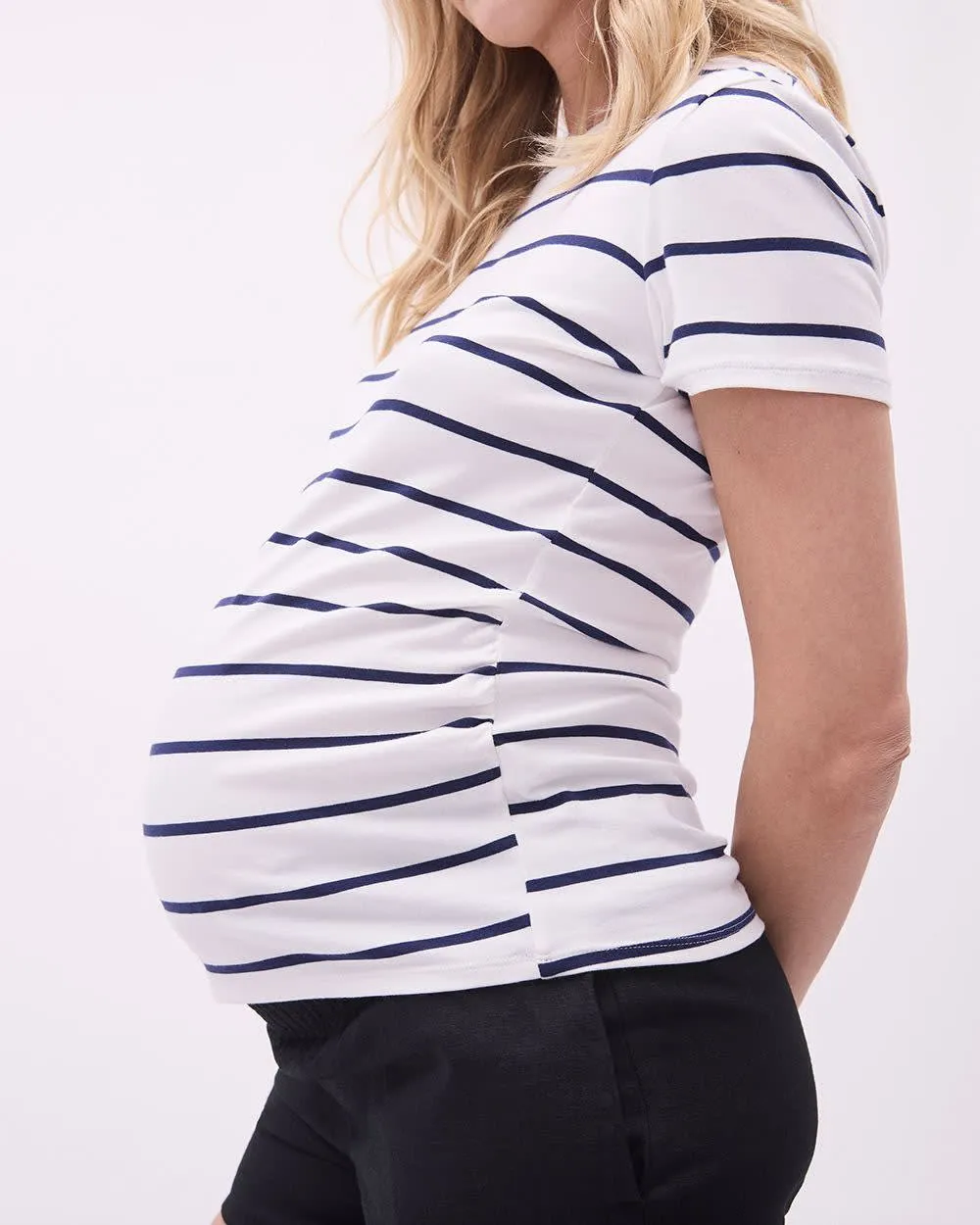 The Perfect Crew-Neck T-Shirt with Stripes - Thyme Maternity sold by Reitmans product image thumbnail 4