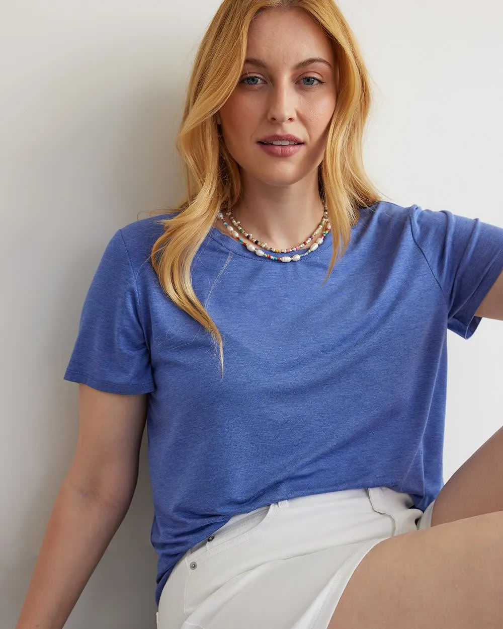 Short-Sleeve Crew-Neck Tee, R Essentials sold by Reitmans product image thumbnail 3