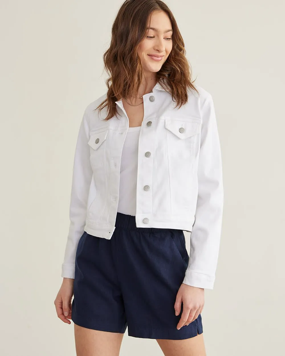 Stretch Jean Jacket sold by Reitmans