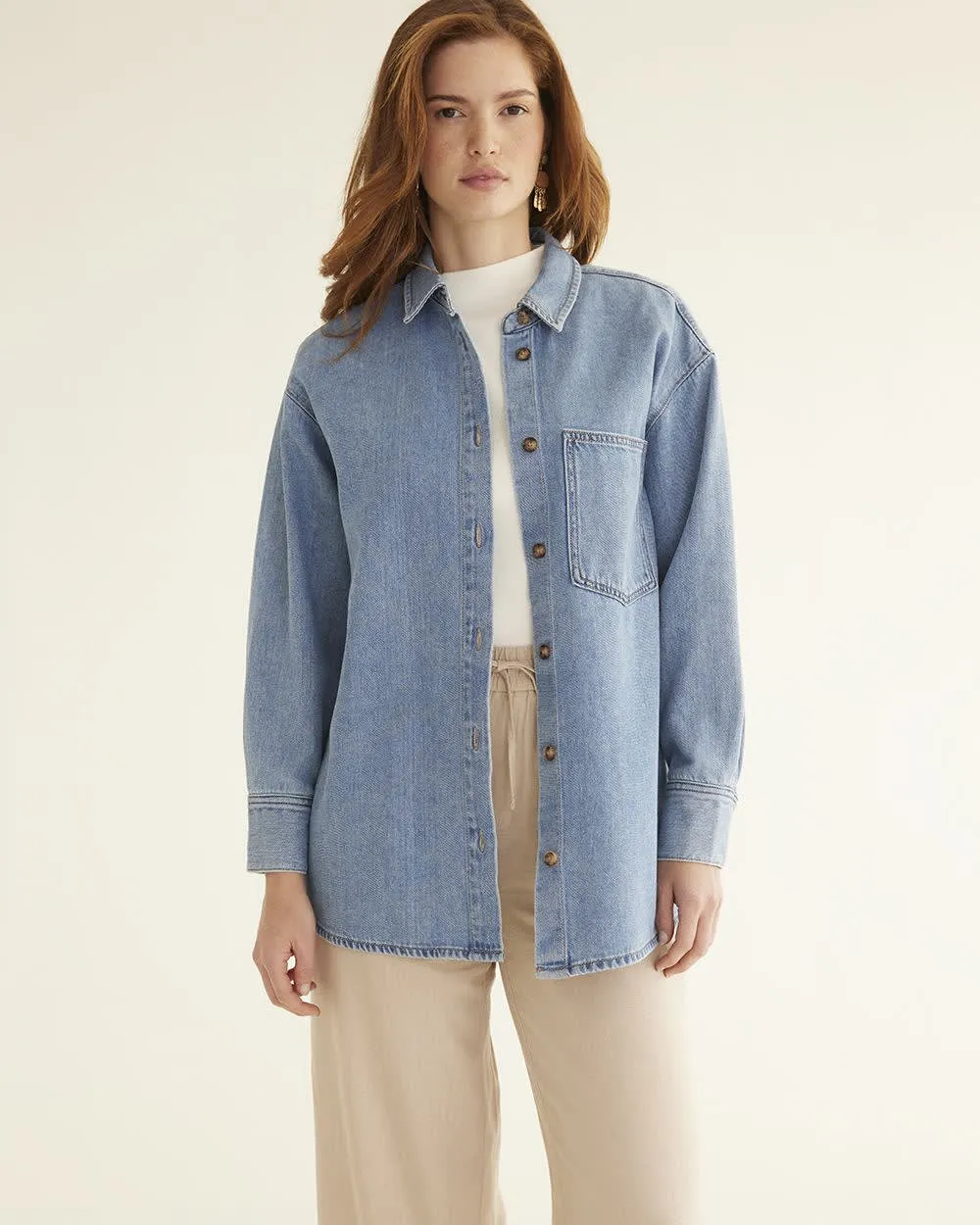 Denim Overshirt sold by Reitmans product image thumbnail 3
