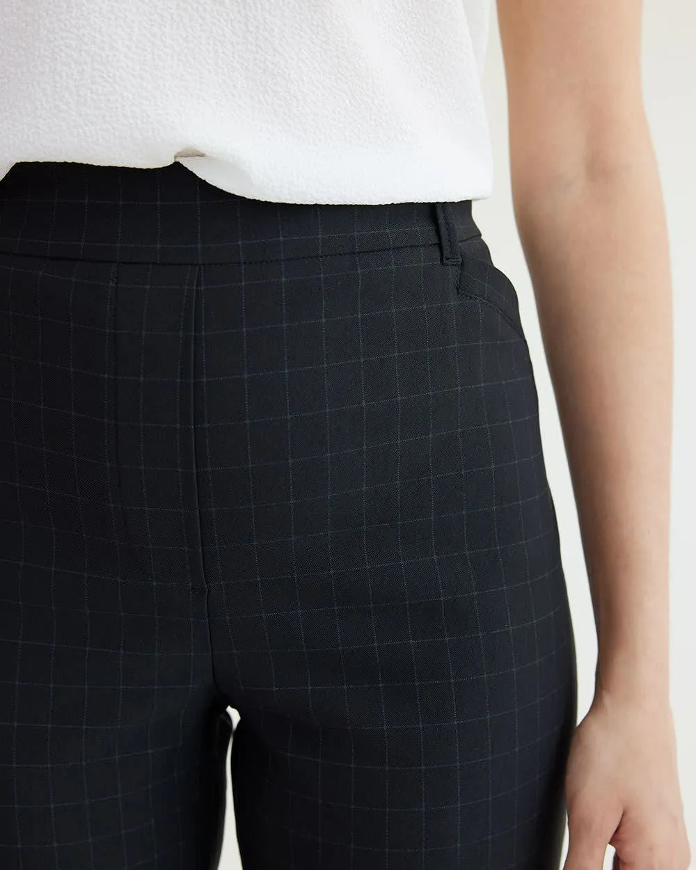 Straight-Leg High-Rise Windowpane Pants, The Iconic - Tall sold by Reitmans product image thumbnail 3