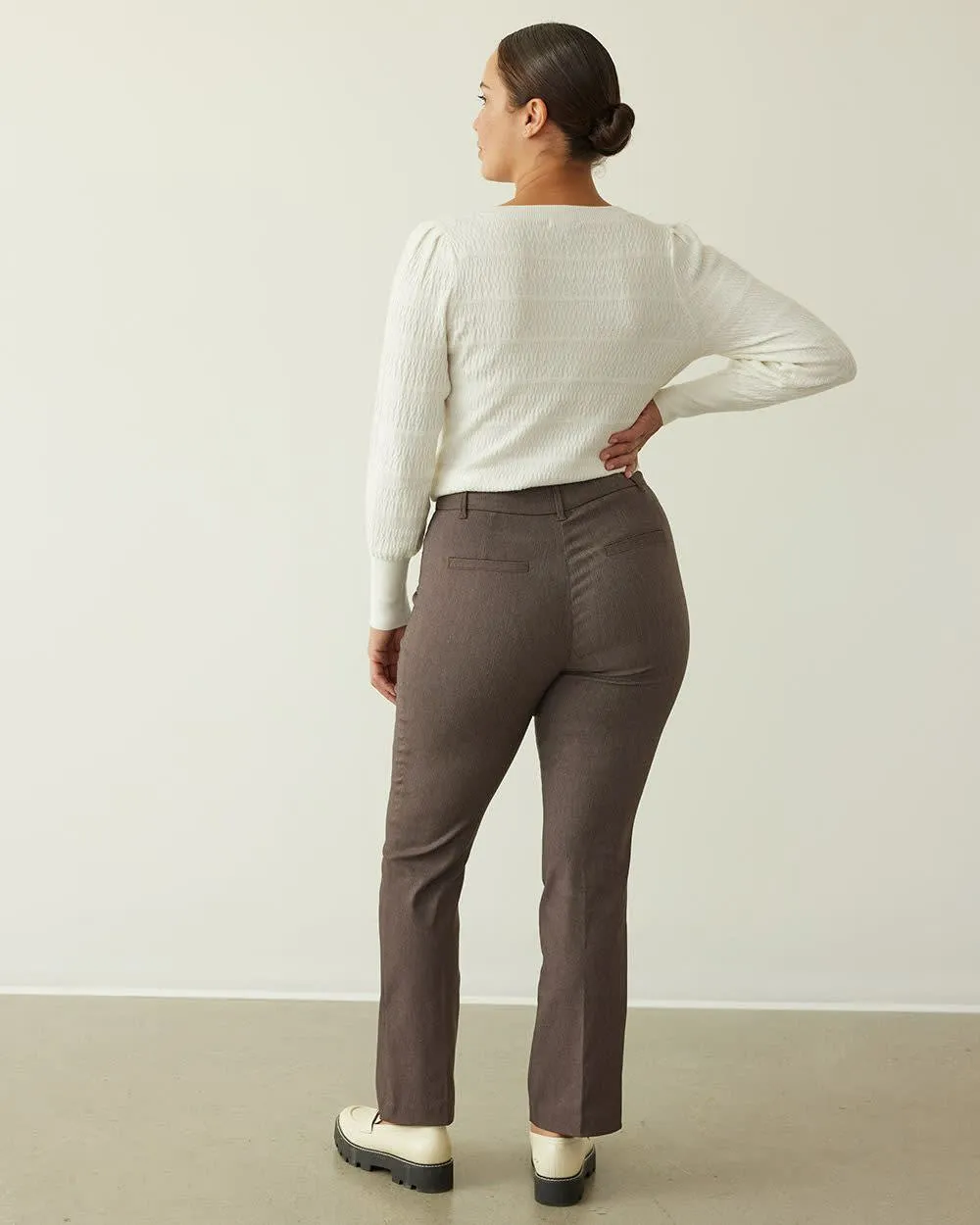 Straight-Leg High-Rise Herringbone Pants, The Iconic sold by Reitmans product image thumbnail 2