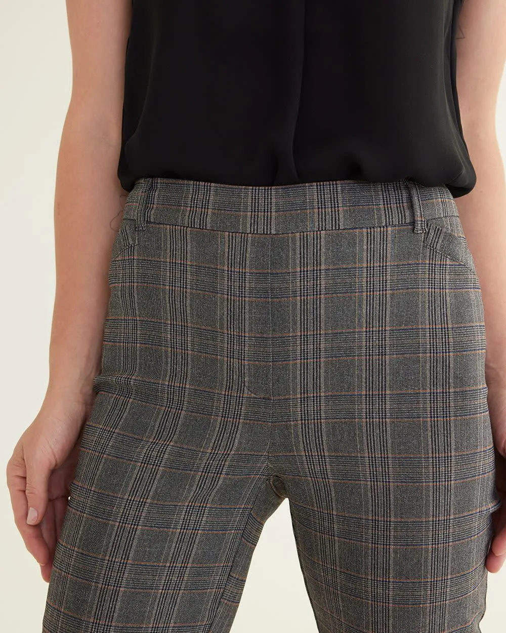 Straight-Leg High-Rise Plaid Pants, The Iconic - Petite sold by Reitmans product image thumbnail 3
