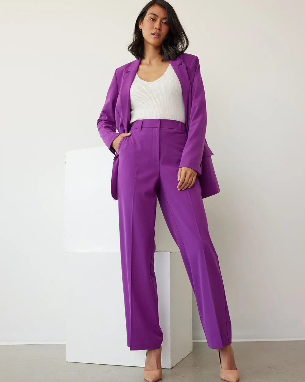 Straight-Leg High-Rise Pant - The Timeless - Petite sold by Reitmans product image thumbnail 4