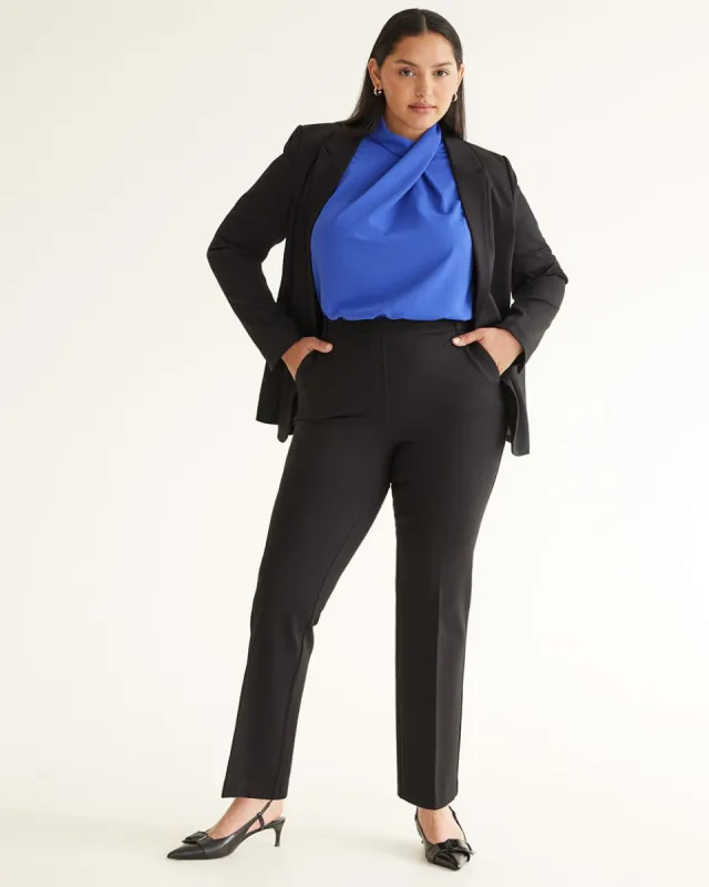 Straight-Leg High-Rise Pants - The Modern Stretch (R) sold by Reitmans