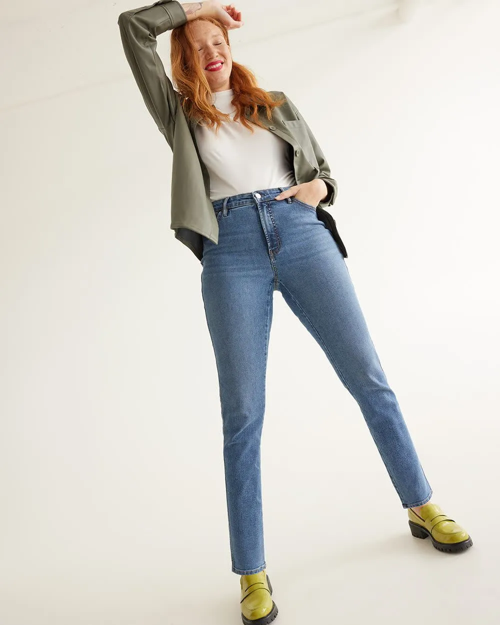 Slim-Leg High-Rise Jean - The Vintage - Tall sold by Reitmans product image thumbnail 4