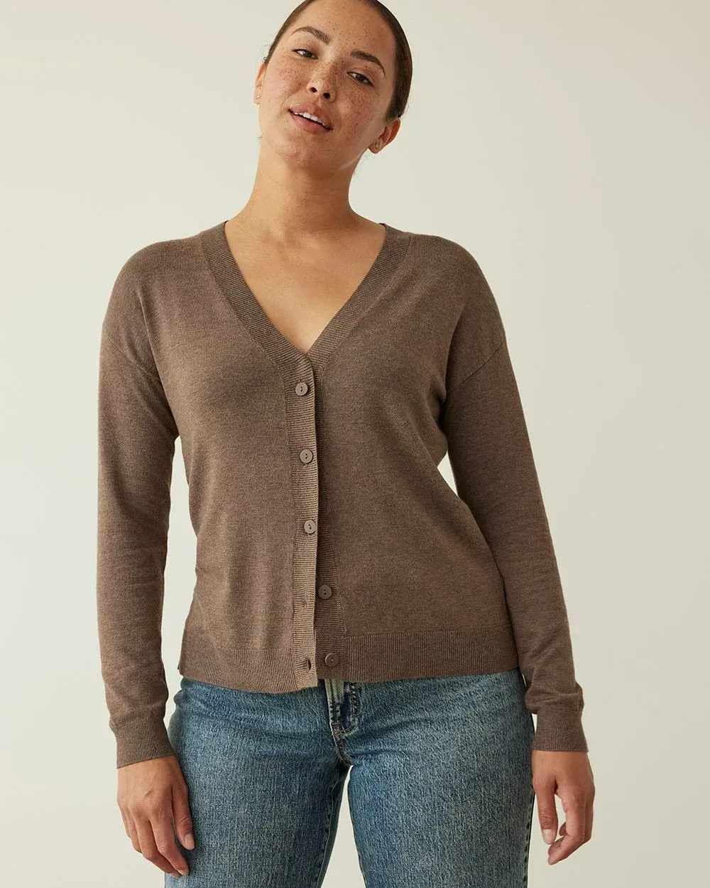 Long-Sleeve V-Neck Cardigan, R Essentials sold by Reitmans product image thumbnail 5