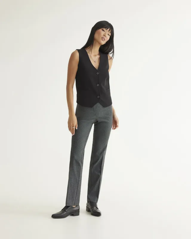 Straight-Leg High-Rise Houndstooth Pants, The Iconic - Petite sold by Reitmans