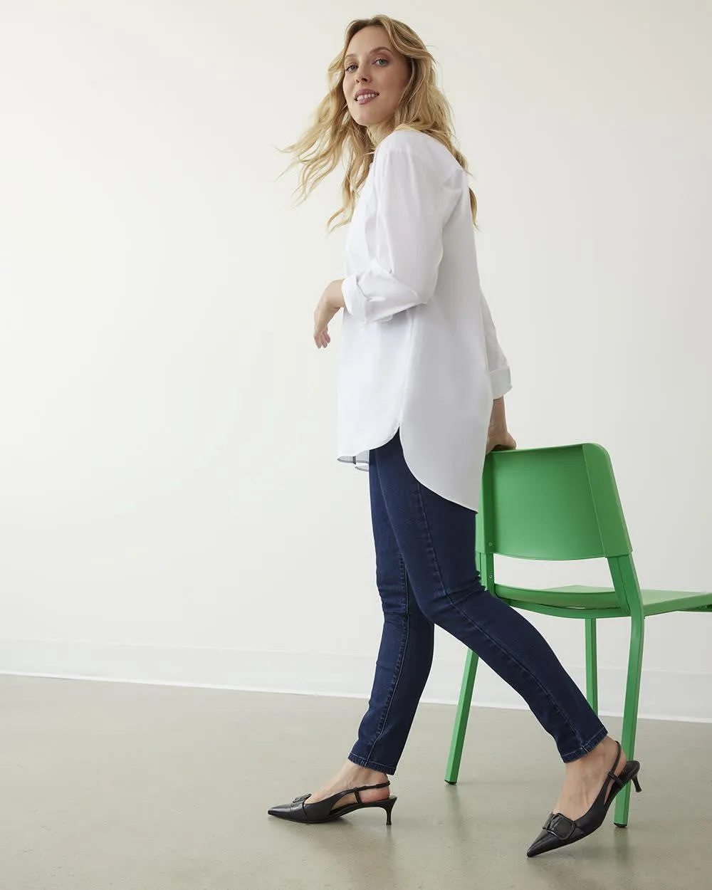Long-Sleeve Poplin Blouse sold by Reitmans product image thumbnail 3