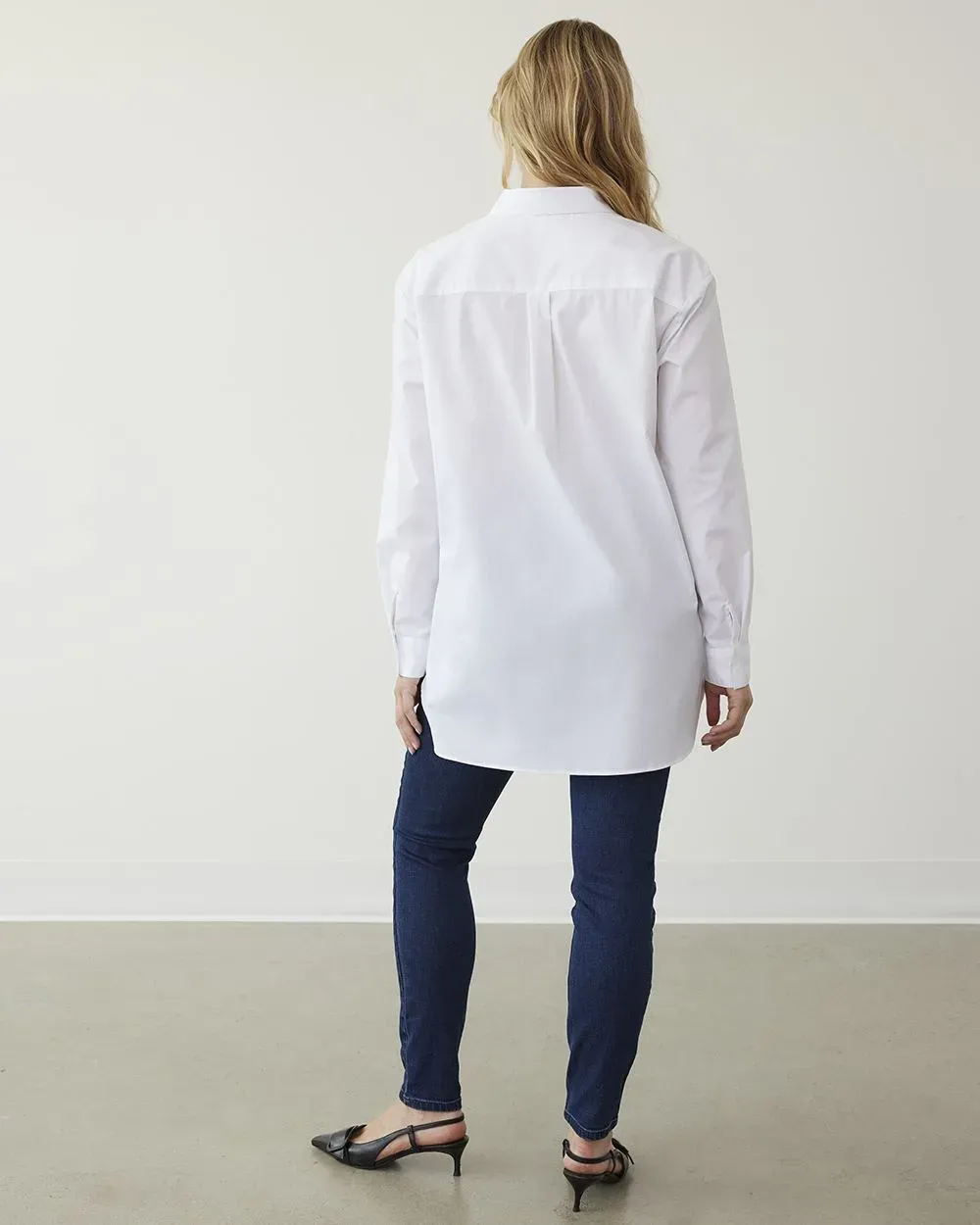 Long-Sleeve Poplin Blouse sold by Reitmans product image thumbnail 5