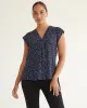 Cap-Sleeve Blouse with V Neckline, R Essentials sold by Reitmans