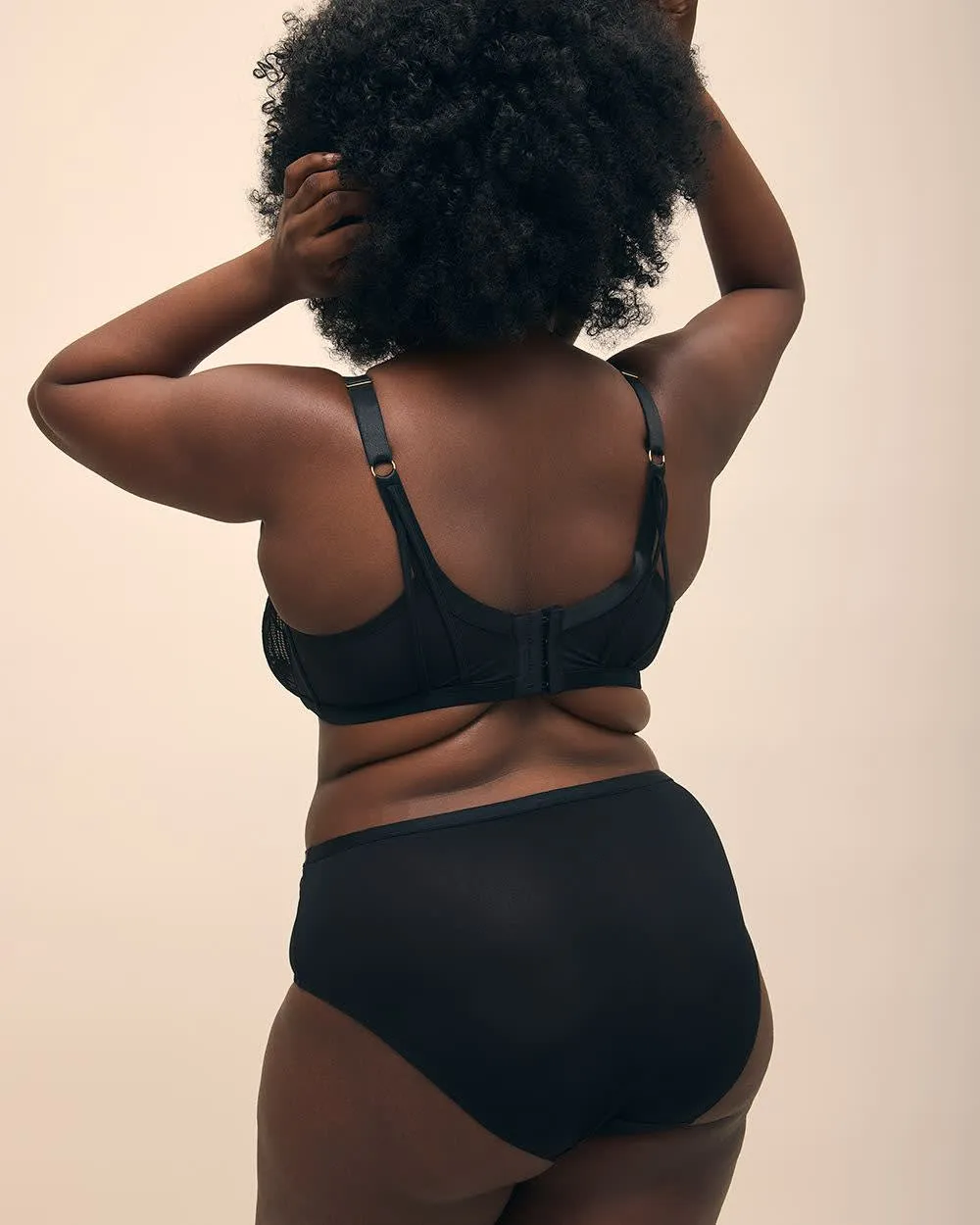 Black High-Cut Brief with Lace and Mesh - Déesse Collection sold by Reitmans product image thumbnail 3