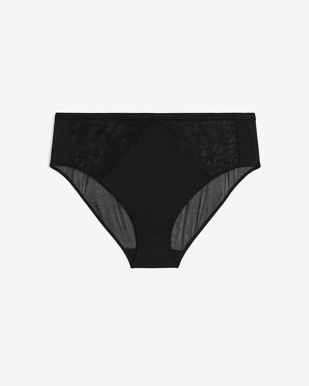 Black High-Cut Brief with Lace and Mesh - Déesse Collection sold by Reitmans product image thumbnail 5