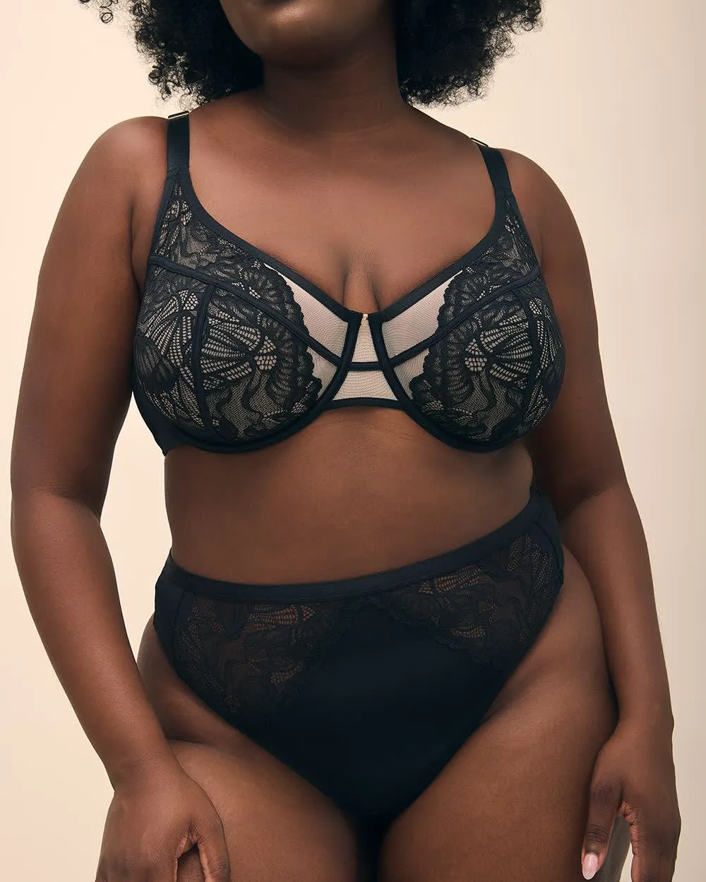 Microfibre Thong with Lace and Mesh Back - Déesse Collection sold by Reitmans product image thumbnail 4