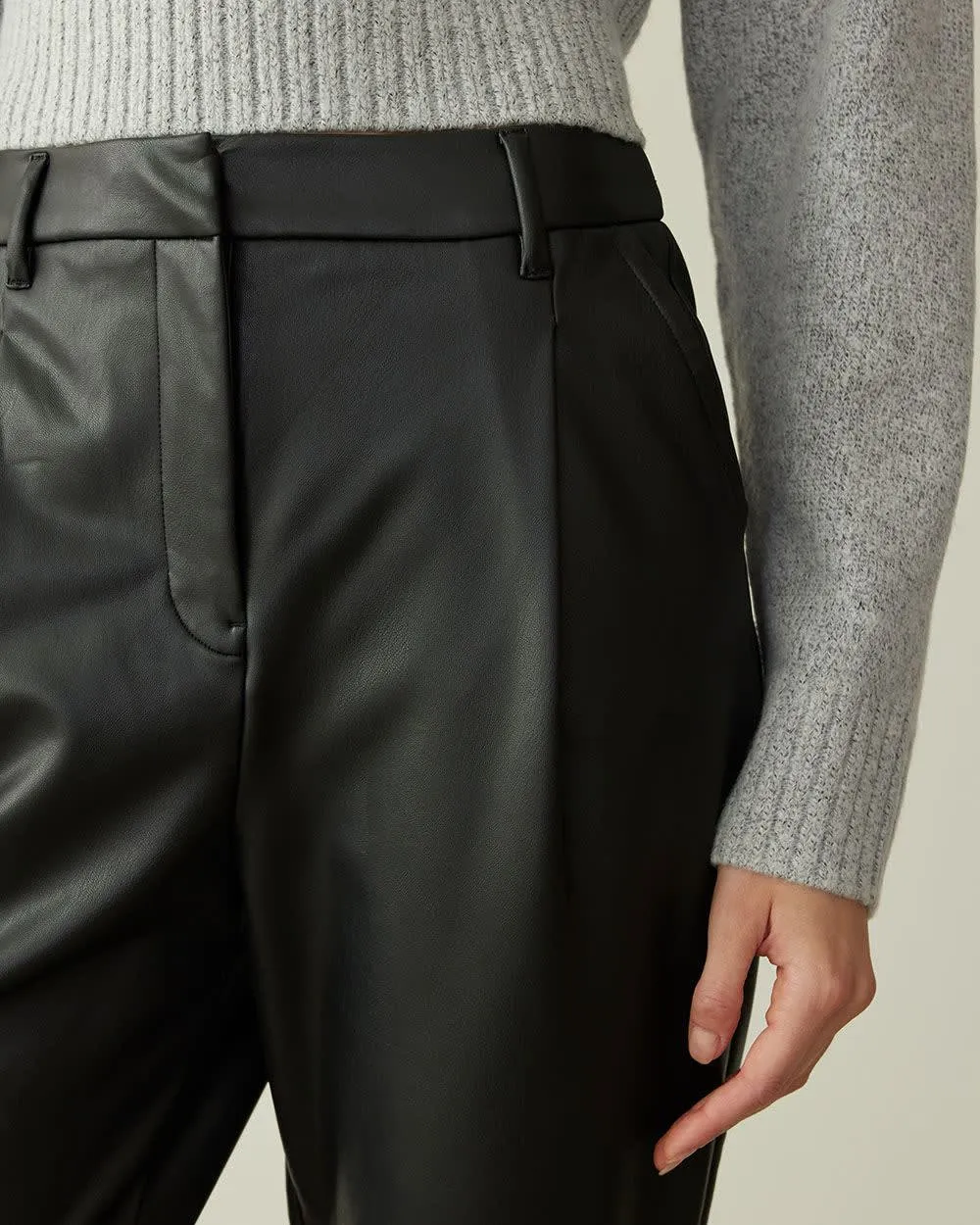 Tapered-Leg Faux Leather Pants sold by Reitmans product image thumbnail 3