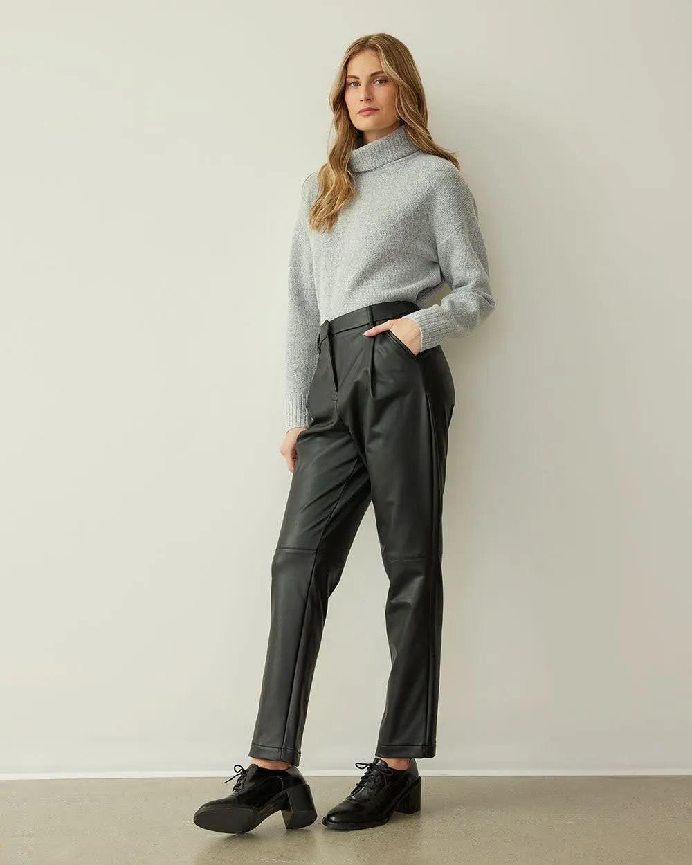 Tapered-Leg Faux Leather Pants sold by Reitmans product image thumbnail 4