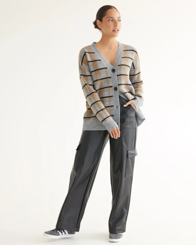 Wide-Leg Cargo Faux Leather Pants sold by Reitmans