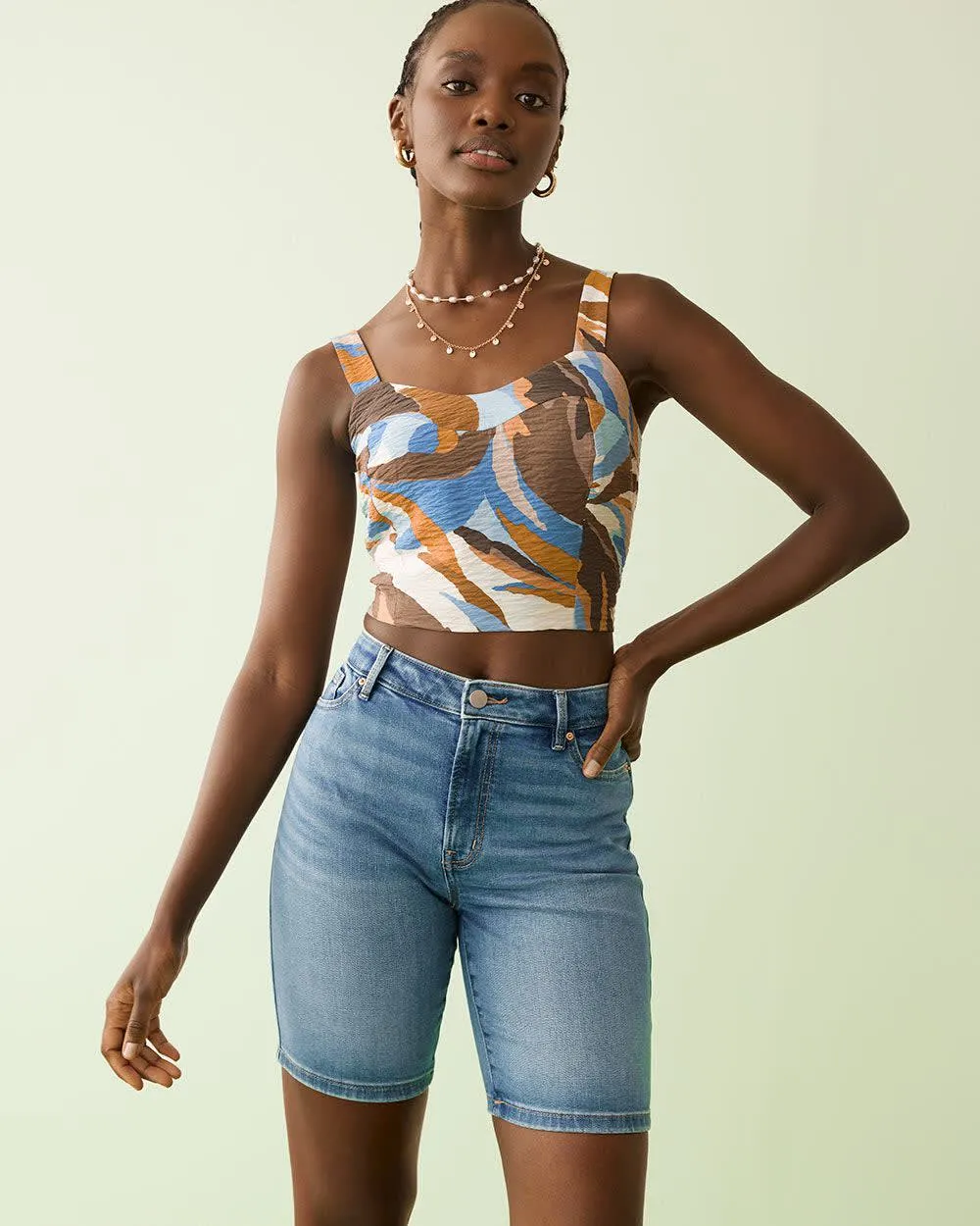 High-Rise Denim Bermuda sold by Reitmans product image thumbnail 4